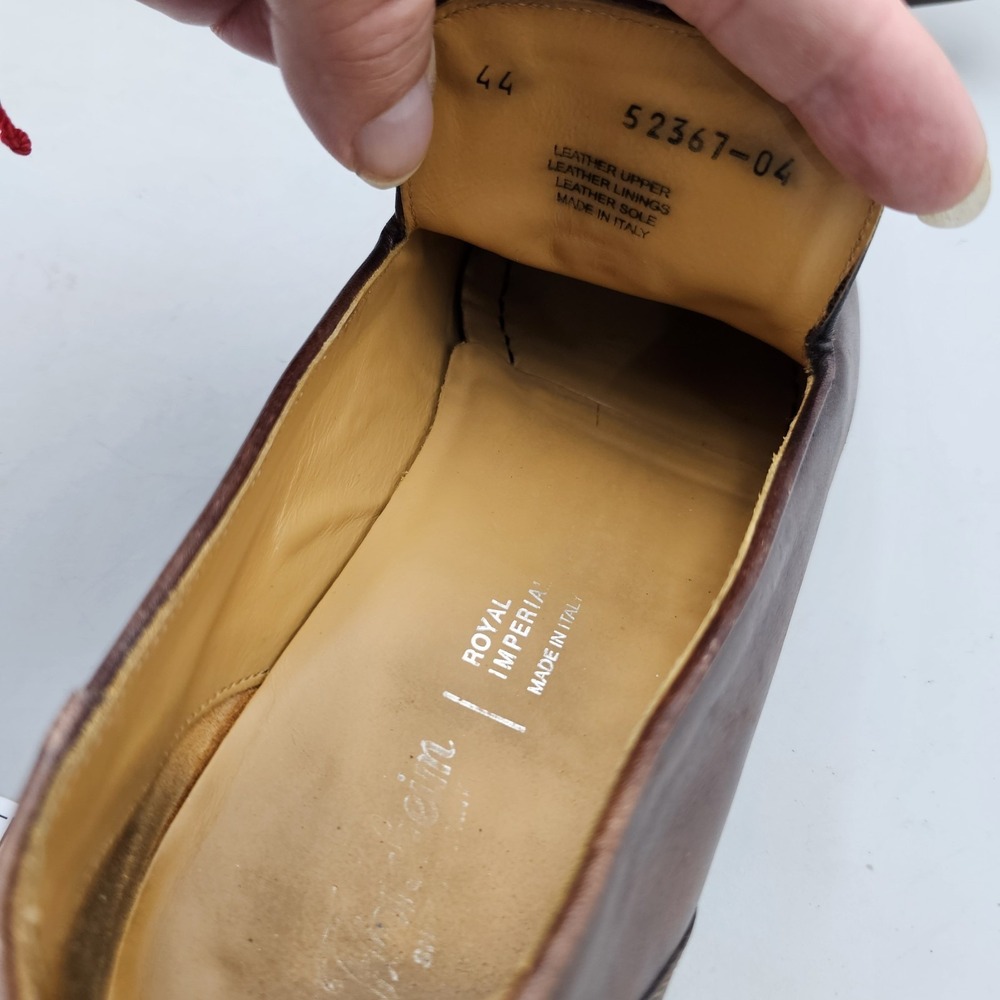 Florsheim Men's Size 44/10 EUC Royal Imperial Italy Brown Leather Tassel Loafers - Picture 8 of 8